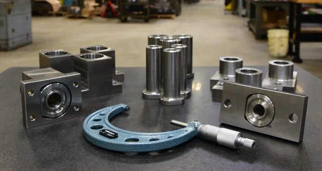 Micrometer with precision-machined components