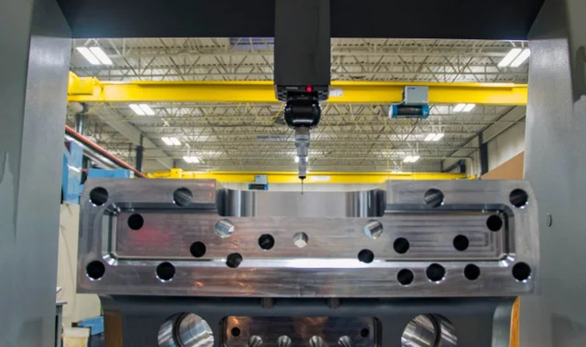 CMM inspection of a machined die block